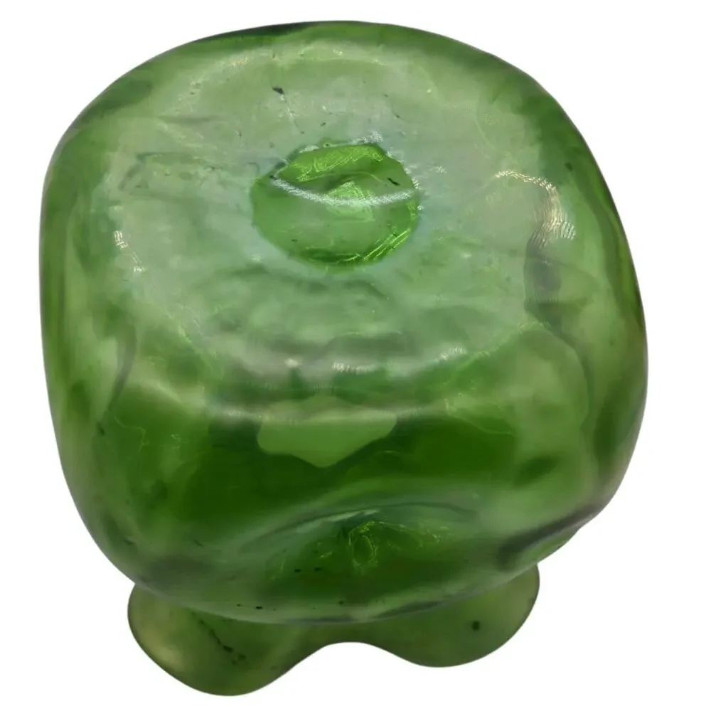 LOETZ GREEN NOVEAU CRETA RUSTICANA VASE 4 1/2